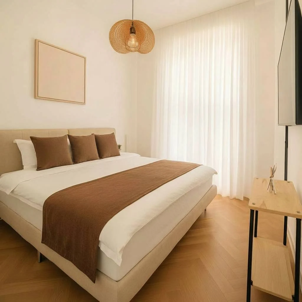Luxury 1BR with Balcony, Parking & Mamak in a Secure Florentin Tower