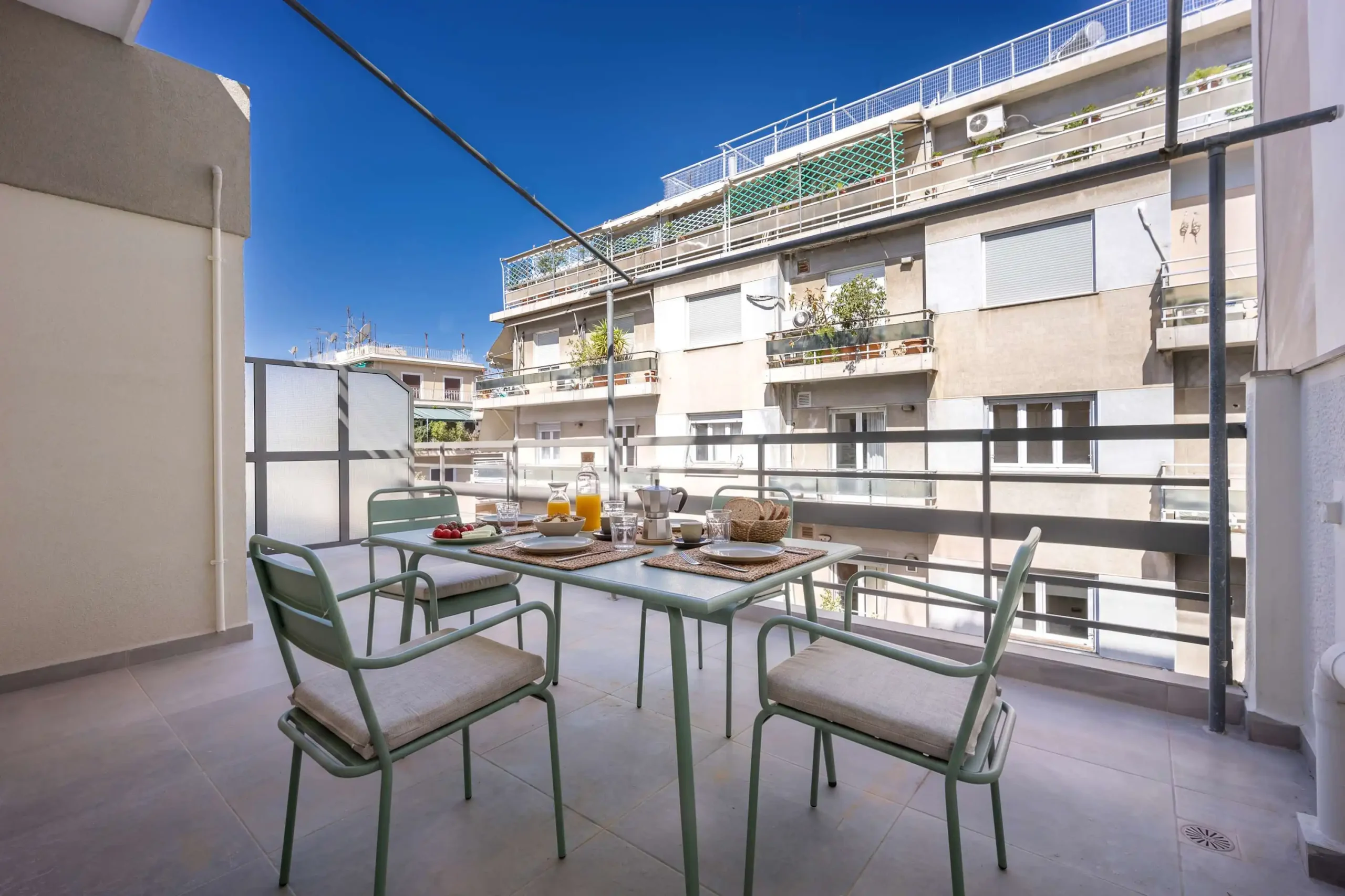 Modern Studio in Exarchia with Huge Balcony in a New Building in Athens