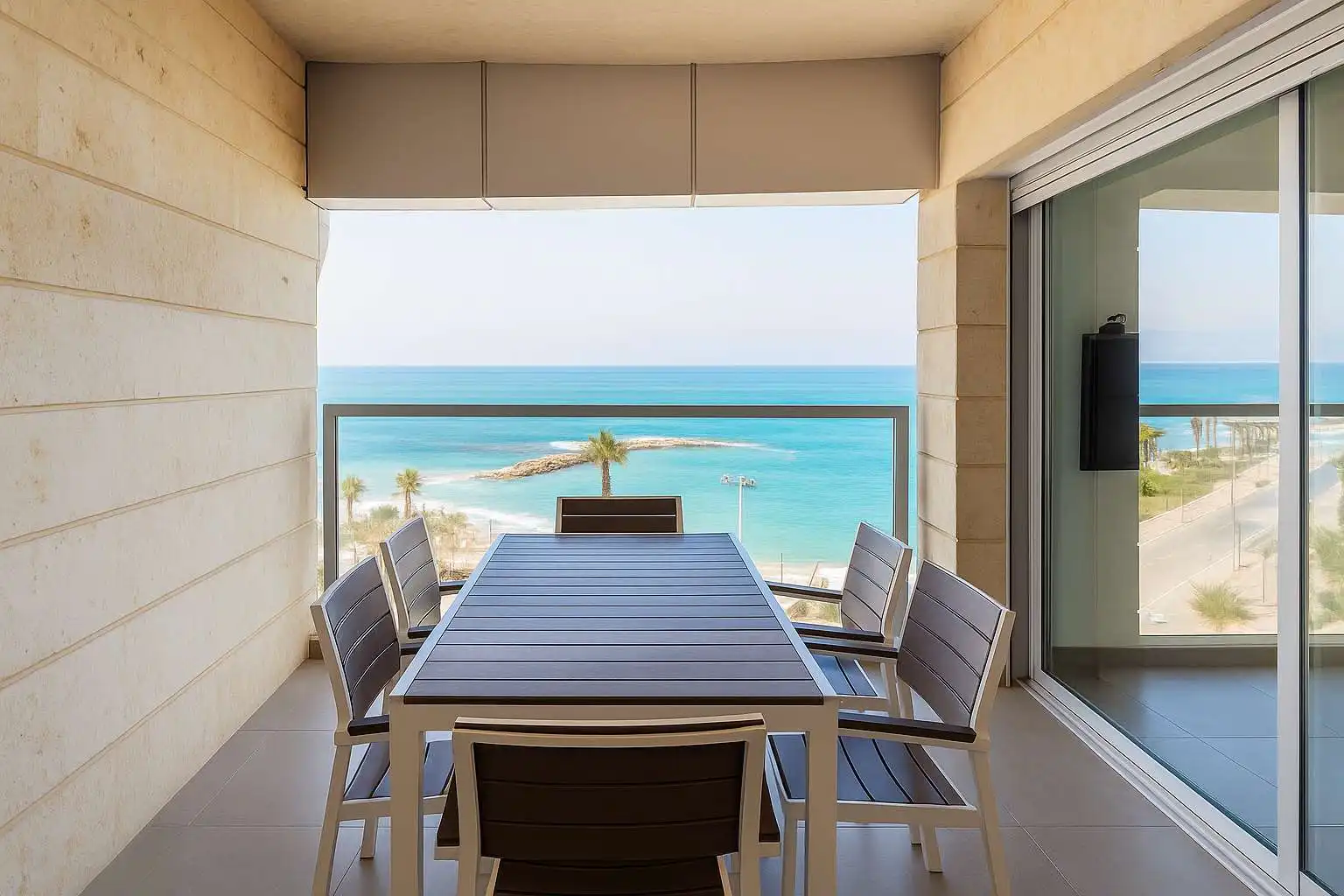 Iconic Tower 3BR with Frontline Sea View & Mamad in Bat Yam