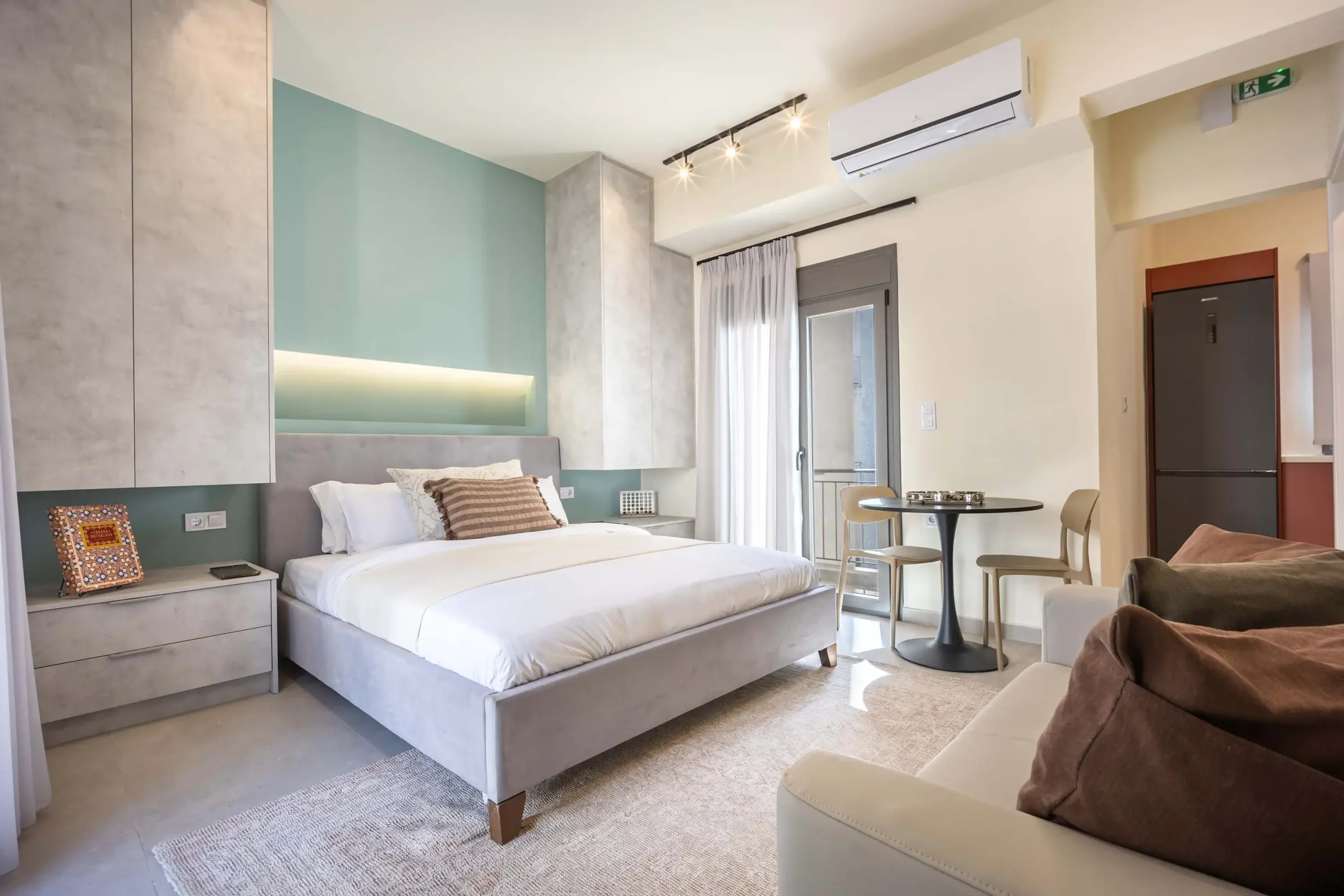 Modern Studio in Exarchia with Huge Balcony in a New Building in Athens
